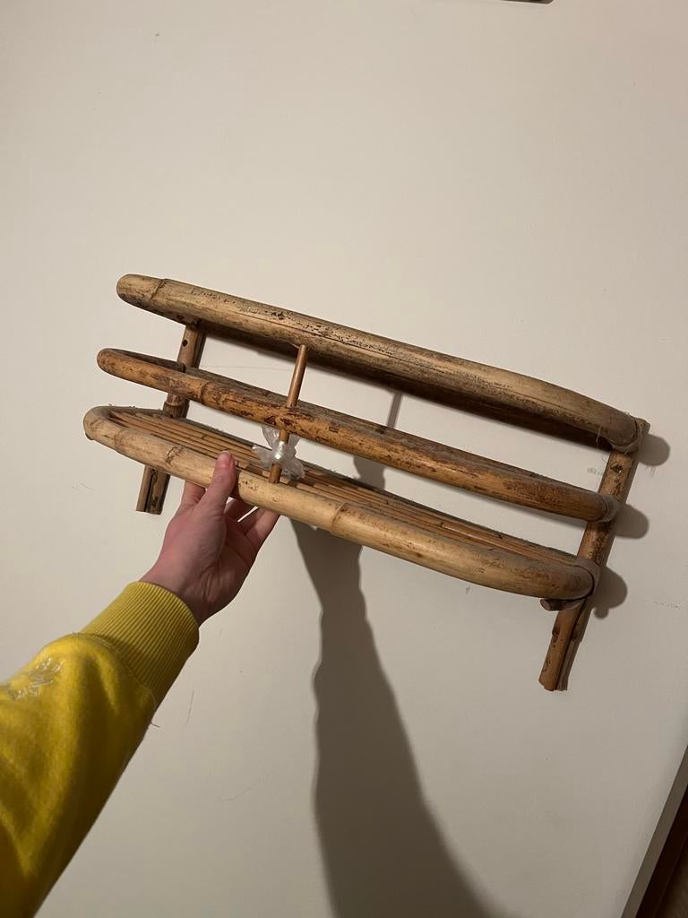 Boho houten wandrek - Decoratief en praktisch, Ophalen of Verzenden, Gebruikt