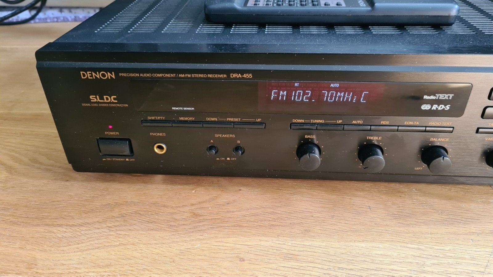 Denon DRA-455 Stereo Receiver - Uitstekende Staat, Ophalen, Denon, Zo goed als nieuw, 60 tot 120 watt