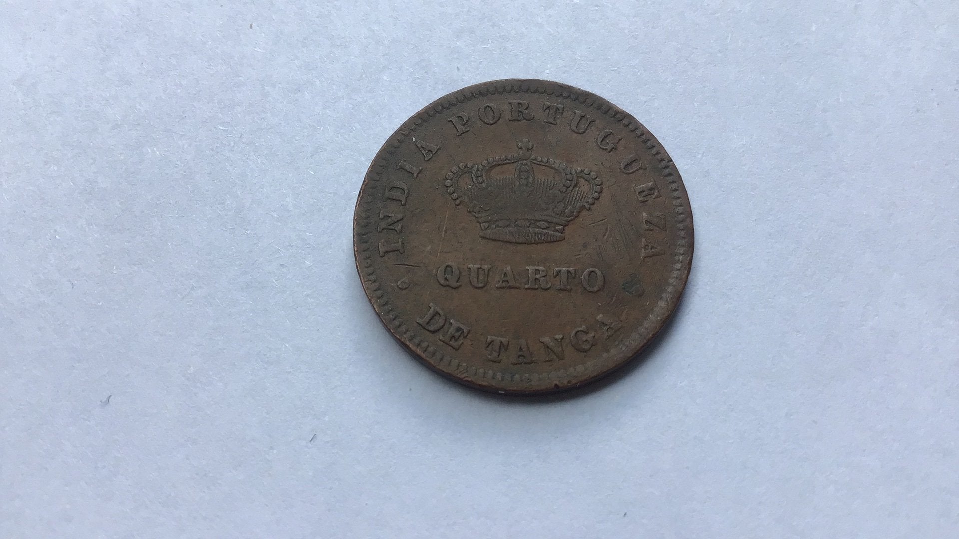 Portugees India quarto de tanga 1886., Ophalen of Verzenden, Zuid-Azië