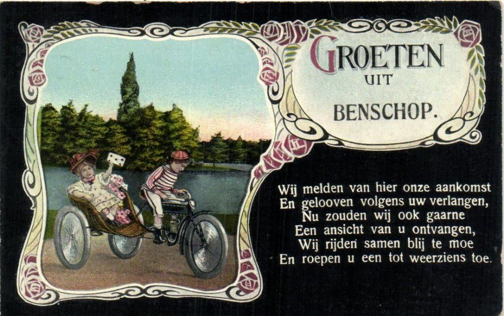 Benschop - Groeten uit 3X - 1912, Verzenden, Voor 1920, Gelopen, Utrecht