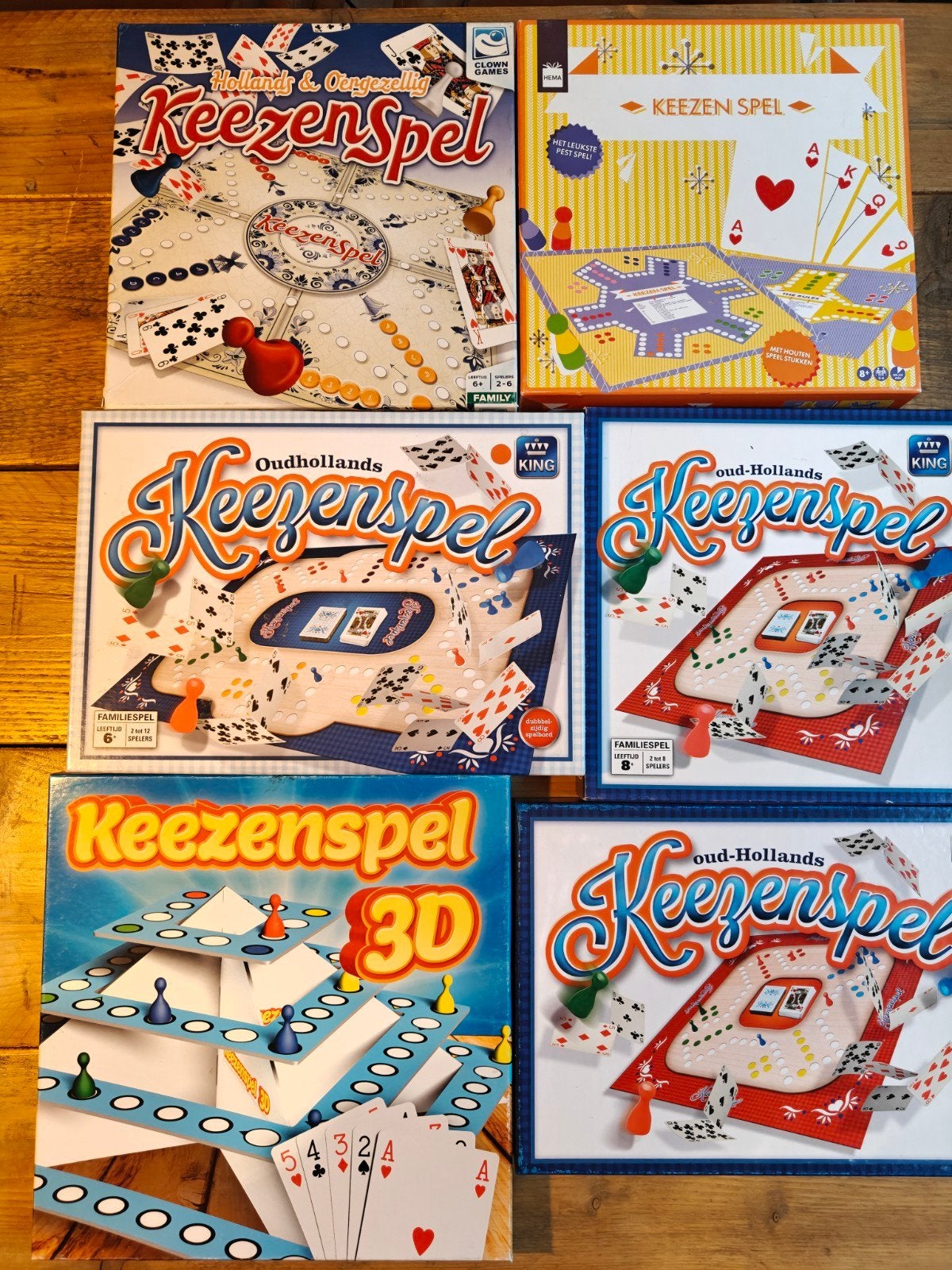 7 X Keezenspel., Hobby en Vrije tijd, Ophalen of Verzenden, Clown Games., Clown Games., King.