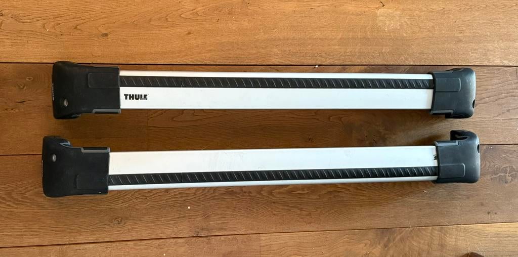 Thule Wingbar Edge dakdragers met dakrailing, Ophalen, Zo goed als nieuw