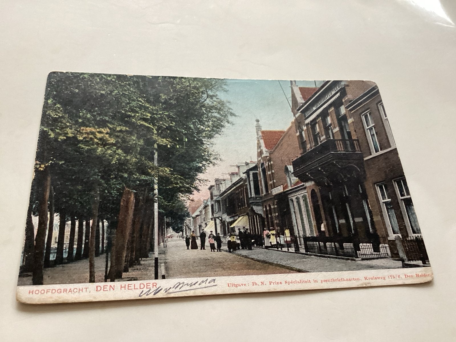 Oude ansichtkaart Den Helder - Hoofdgracht (1906, Ophalen of Verzenden, 1920 tot 1940, Gelopen, Noord-Holland