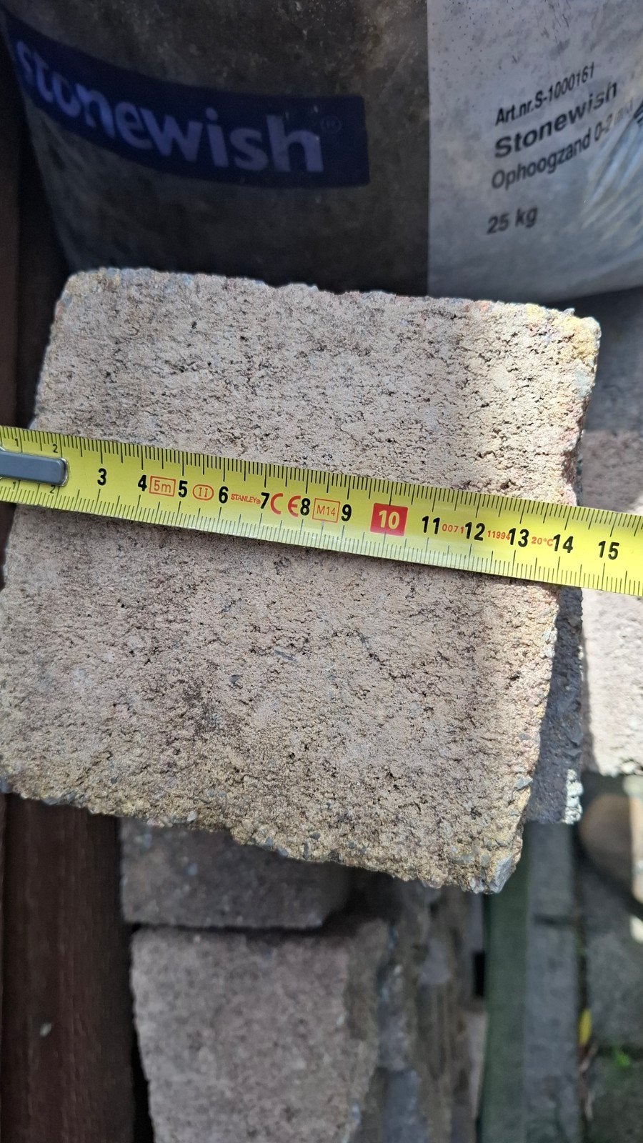 Mooie set terrasstenen ca. 160 stuks 14x14cm drie kleuren, Ophalen, Beton, Klinkers