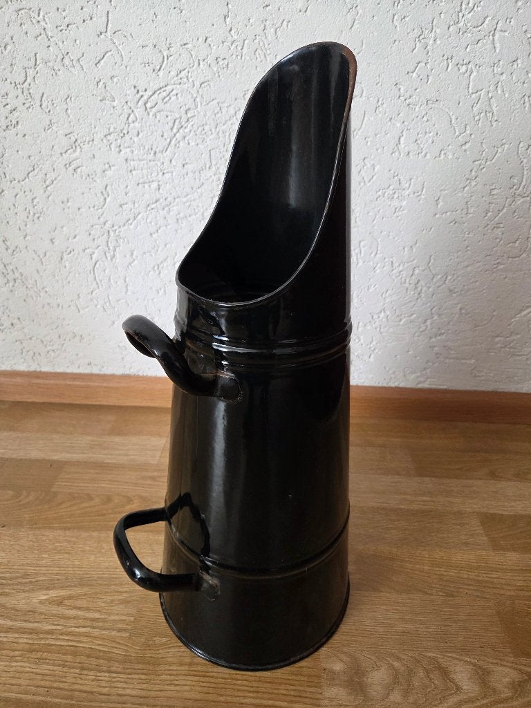 kolenkit, zwart geëmailleerd (emaille), Ophalen of Verzenden, Gebruikt
