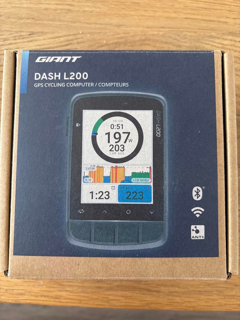 Giant Dash L200 GPS Fietscomputer, Ophalen, Draadloos, Nieuw