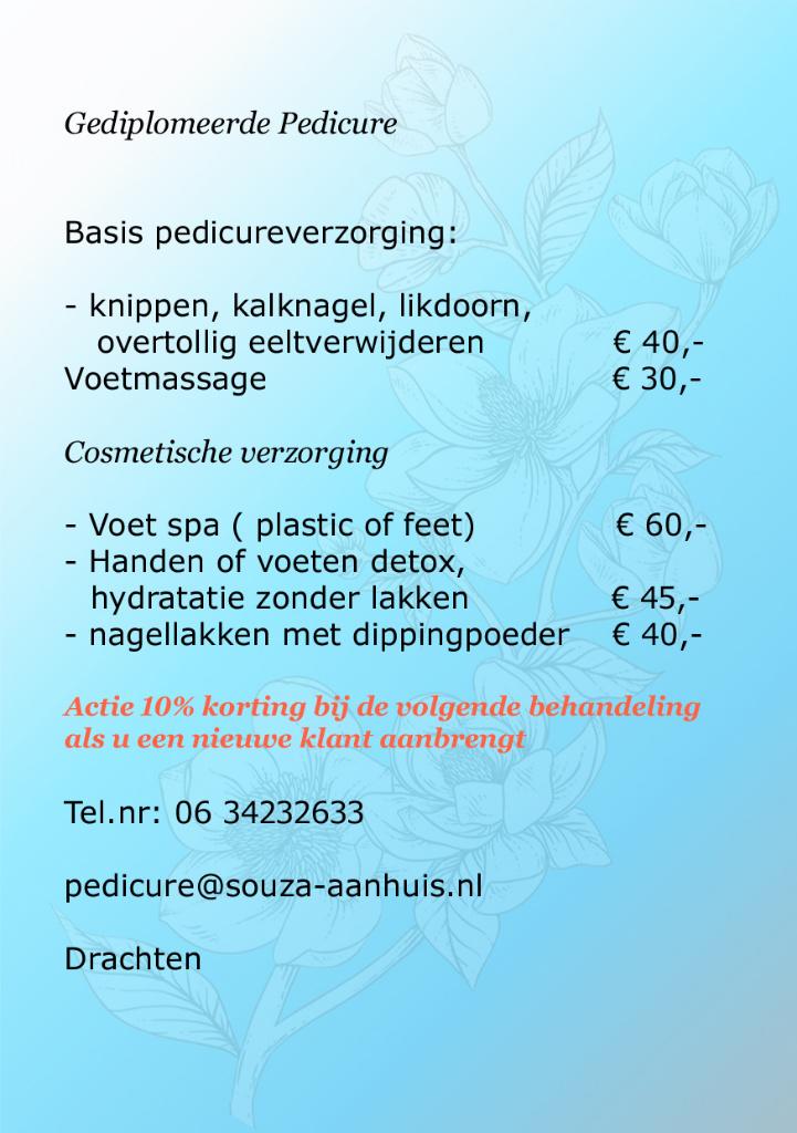 pedicure, Ophalen, Zo goed als nieuw