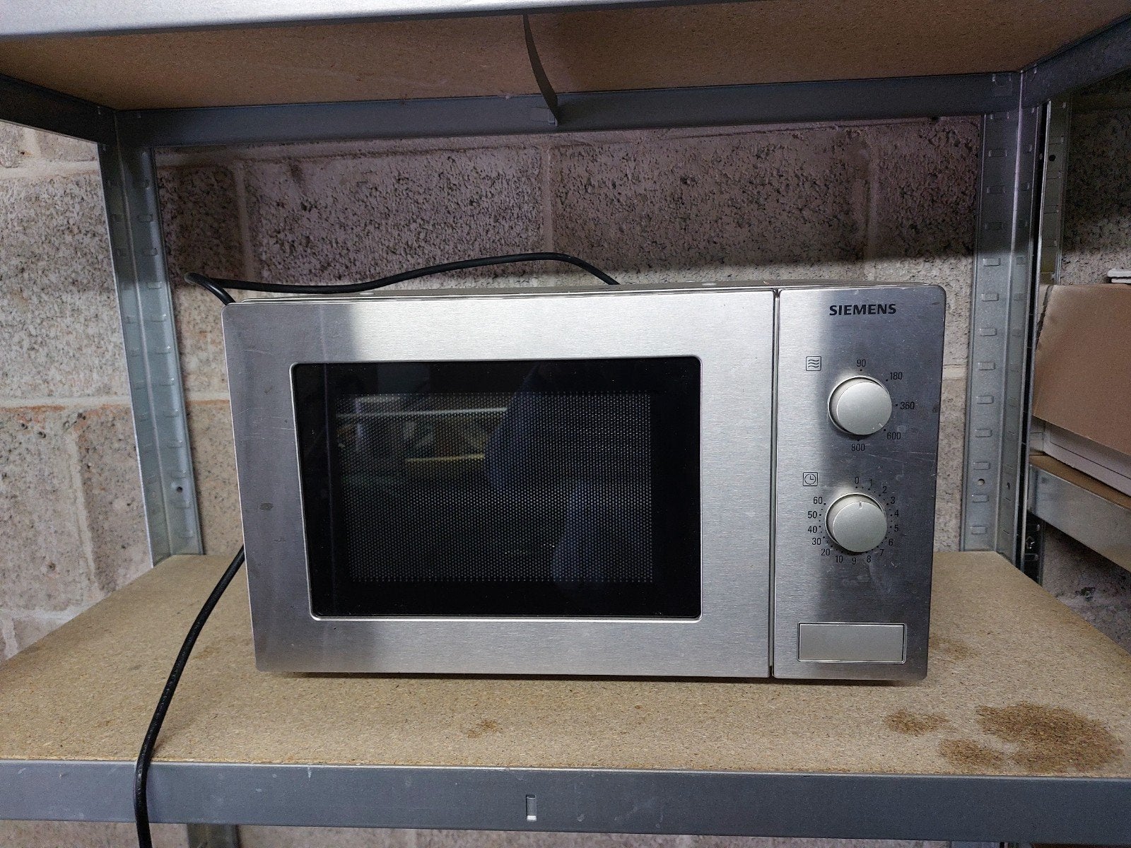 Siemens Vrijstaande Magnetron - Zilver, Ophalen, Gebruikt, Minder dan 45 cm, Magnetron