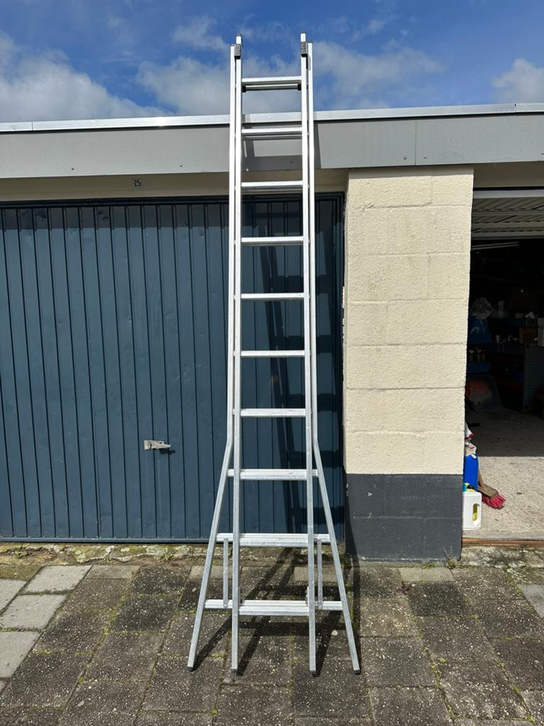 Dirks ladder 2x10, Ophalen, Zo goed als nieuw, Ladder, Opvouwbaar of Inschuifbaar