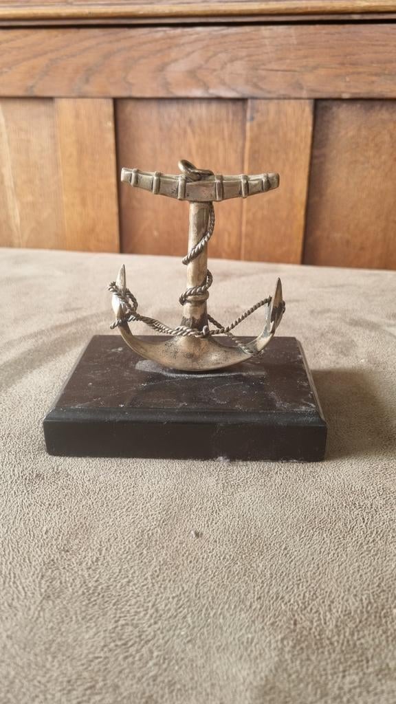 Decoratief anker op marmeren voet, Ophalen of Verzenden