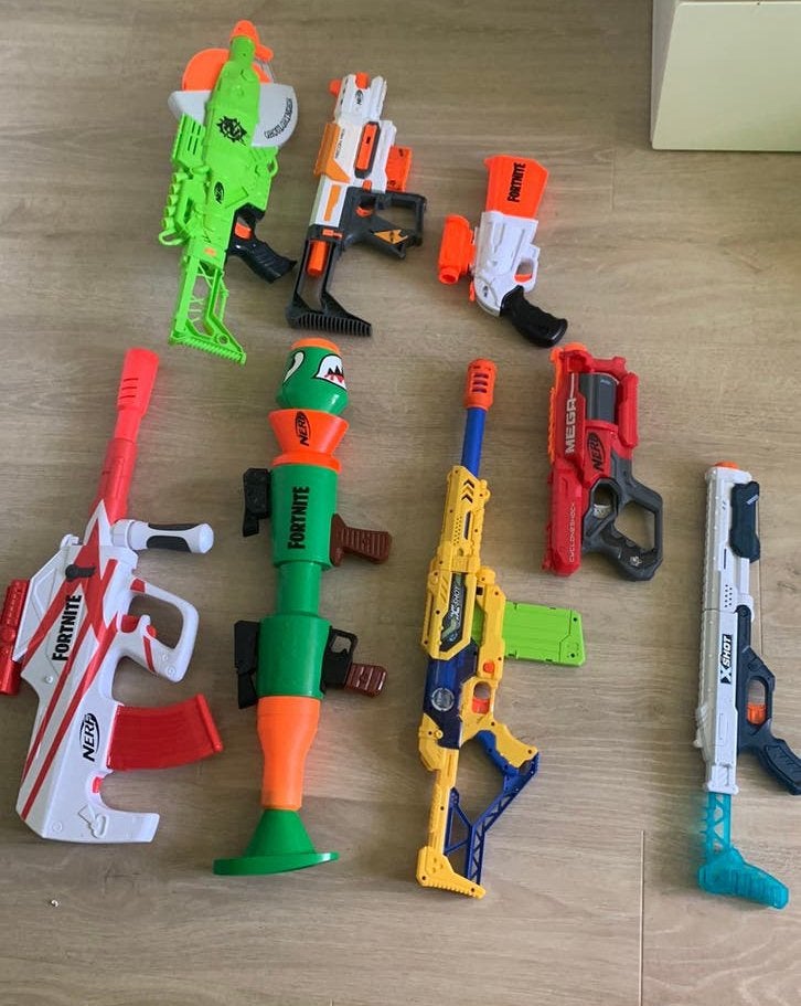 Nerf/x-shot collectie + pijltjes, Ophalen, Gebruikt