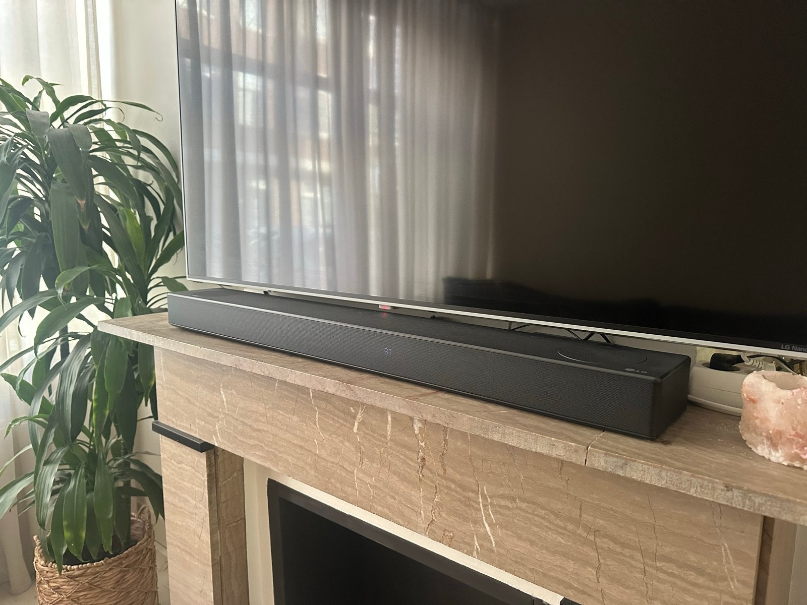 LG Soundbar met subwoofer, Ophalen, Met externe subwoofer, Zo goed als nieuw