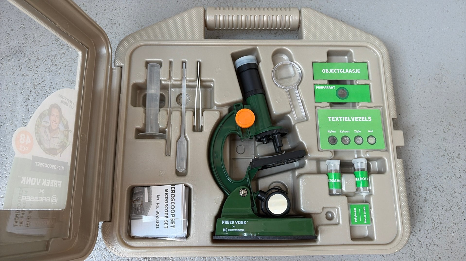 Microscoop Bresser met toebehoren Freek Vonk, Ophalen of Verzenden, Zo goed als nieuw