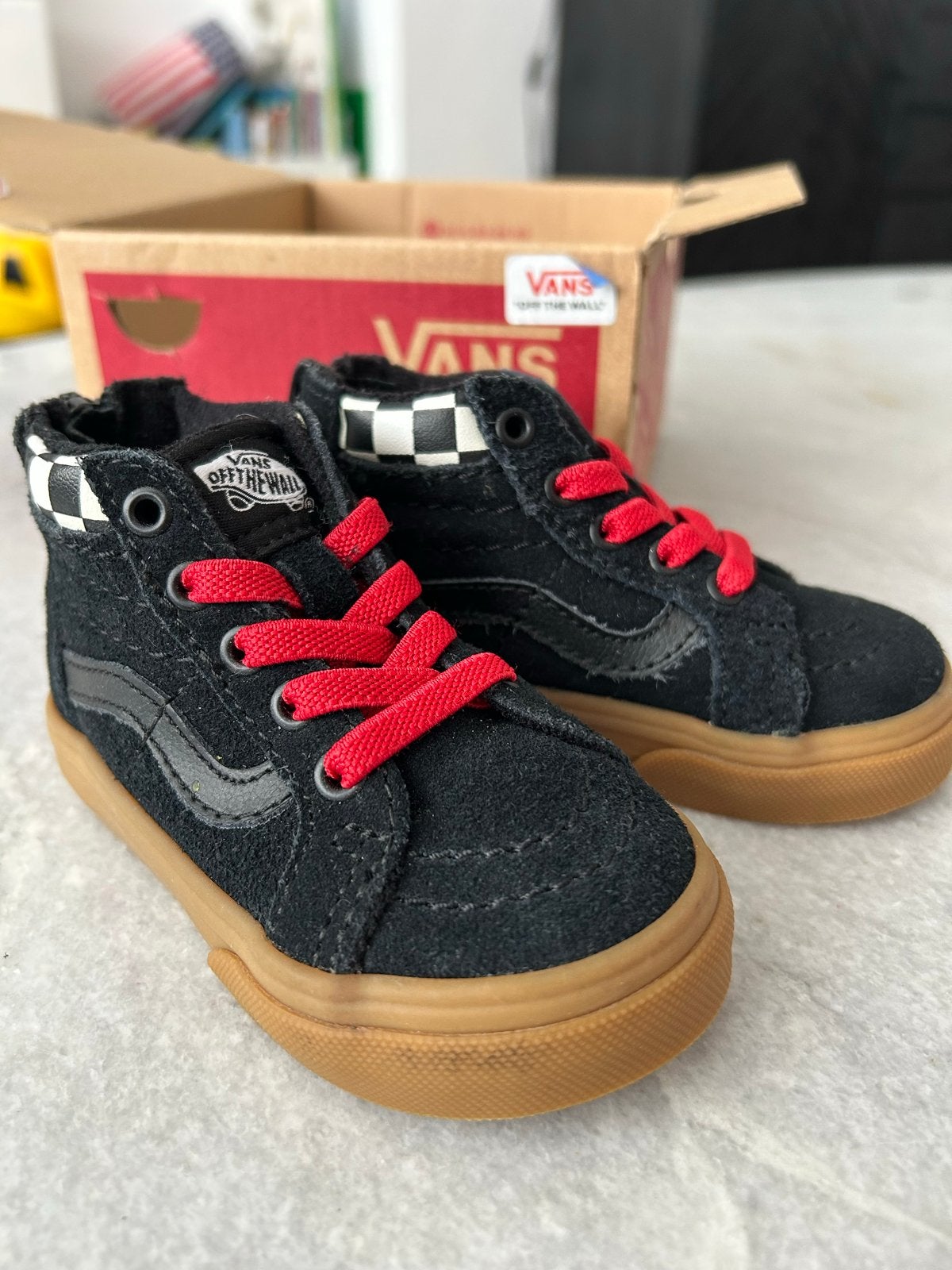 Vans Sk8-Hi Zip Checkerboard maat 20, Ophalen of Verzenden, Zo goed als nieuw, Jongen of Meisje, Schoenen