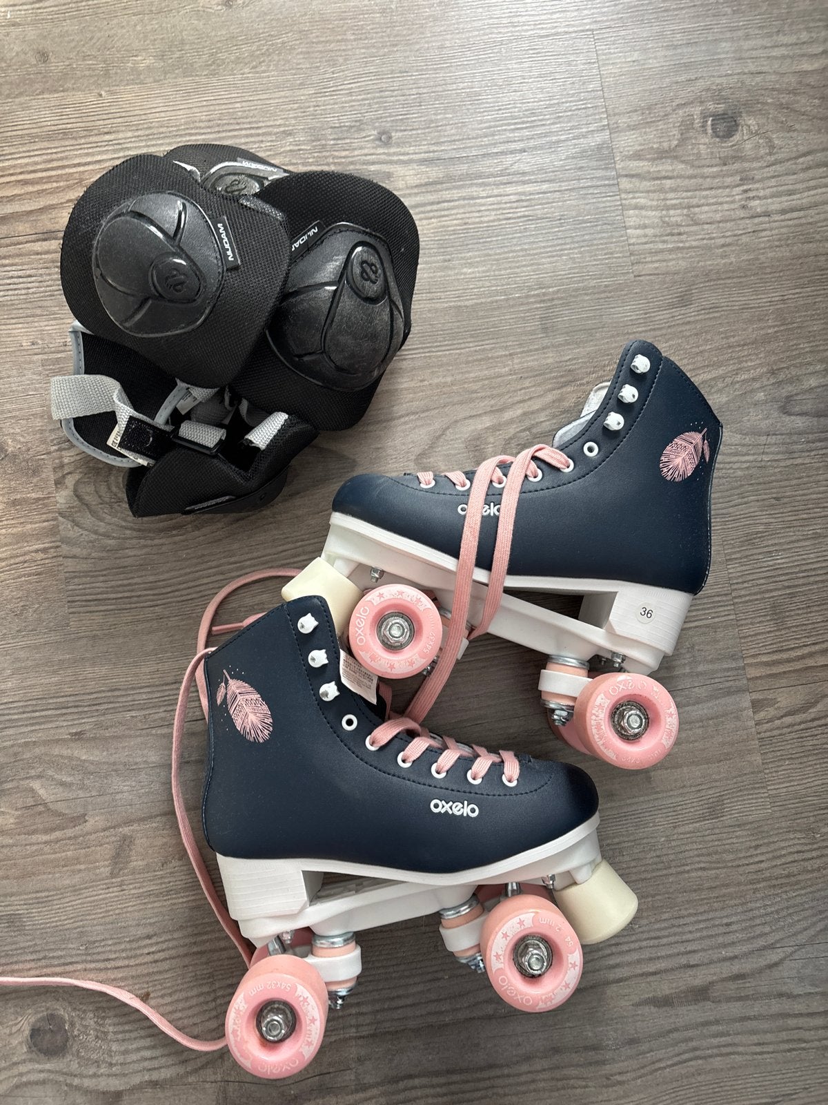 rolschaatsen maat 36 met beschermers, Overige merken, Gebruikt, Kinderen, Overige typen