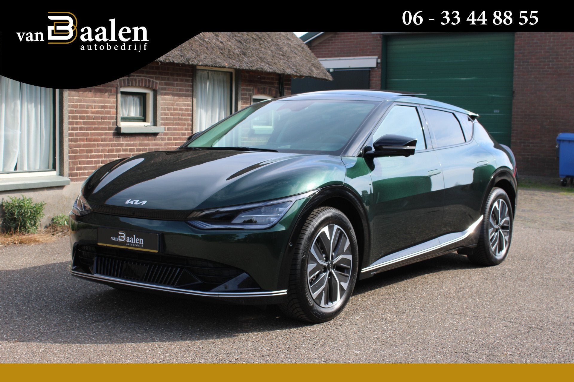 Kia Ev6 Plus 77.4 kWh EARTH SOh 93.1% PANO LEER NAVI 66000KM, Auto's, Automaat, Achterwielaandrijving, Gebruikt, Zwart