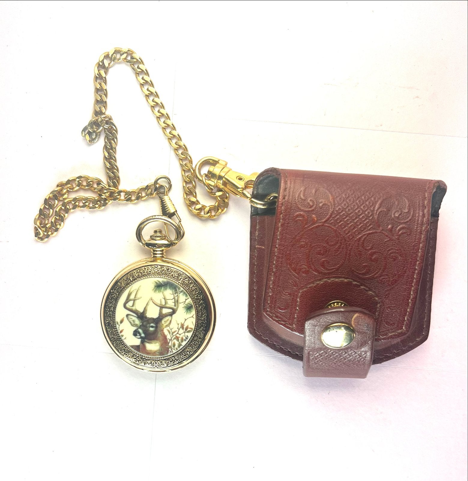 3 zakhorloges van Franklin Mint met Ketting en Hoesje, Sieraden, Tassen en Uiterlijk, Overige merken, Overige materialen, Zakhorloge