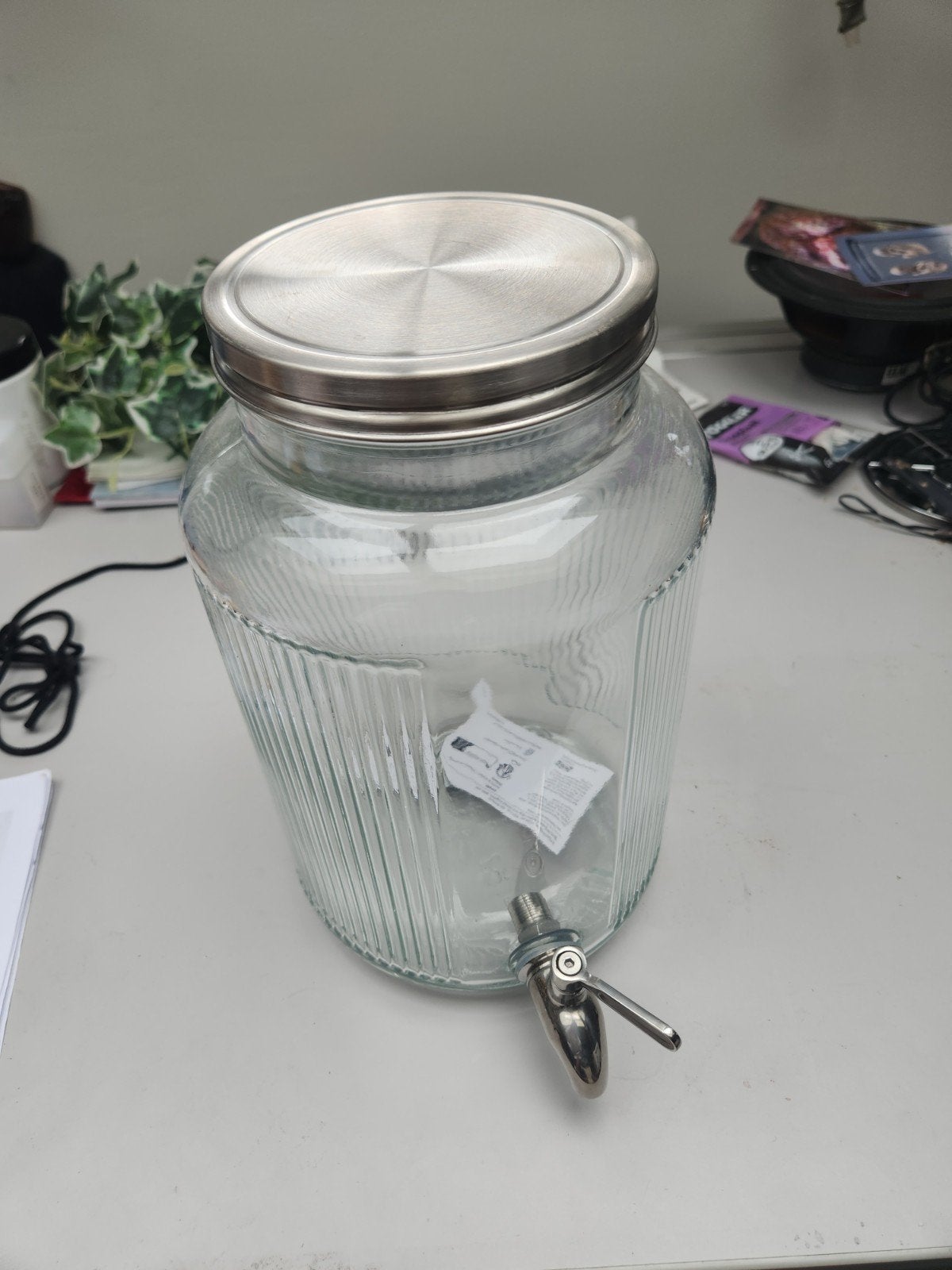 IKEA Vardagen Drankdispenser met Tap - Glas en RVS, Ophalen, IKEA, Zo goed als nieuw, Glas