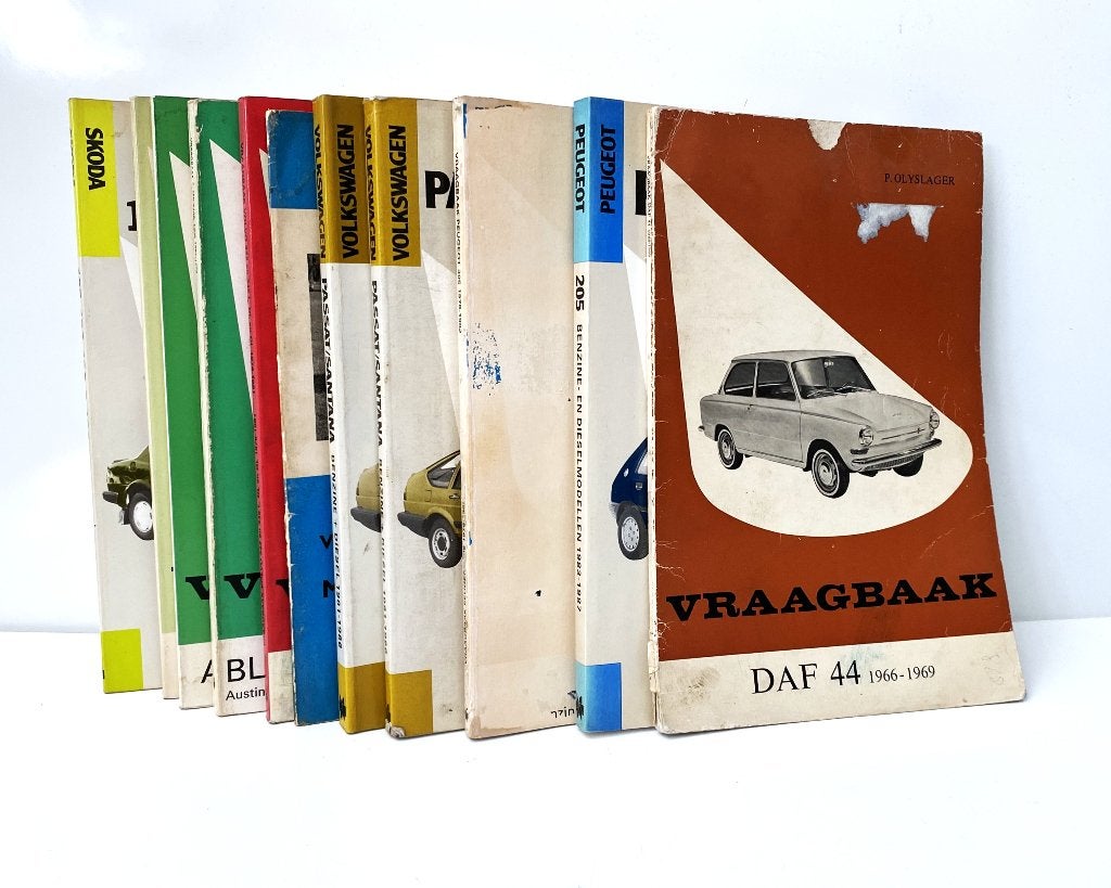 Olyslager vraagbaak – 11x – O.a. Daf, Peugeot, Skoda, Volvo, Verzenden, Gelezen, Algemeen