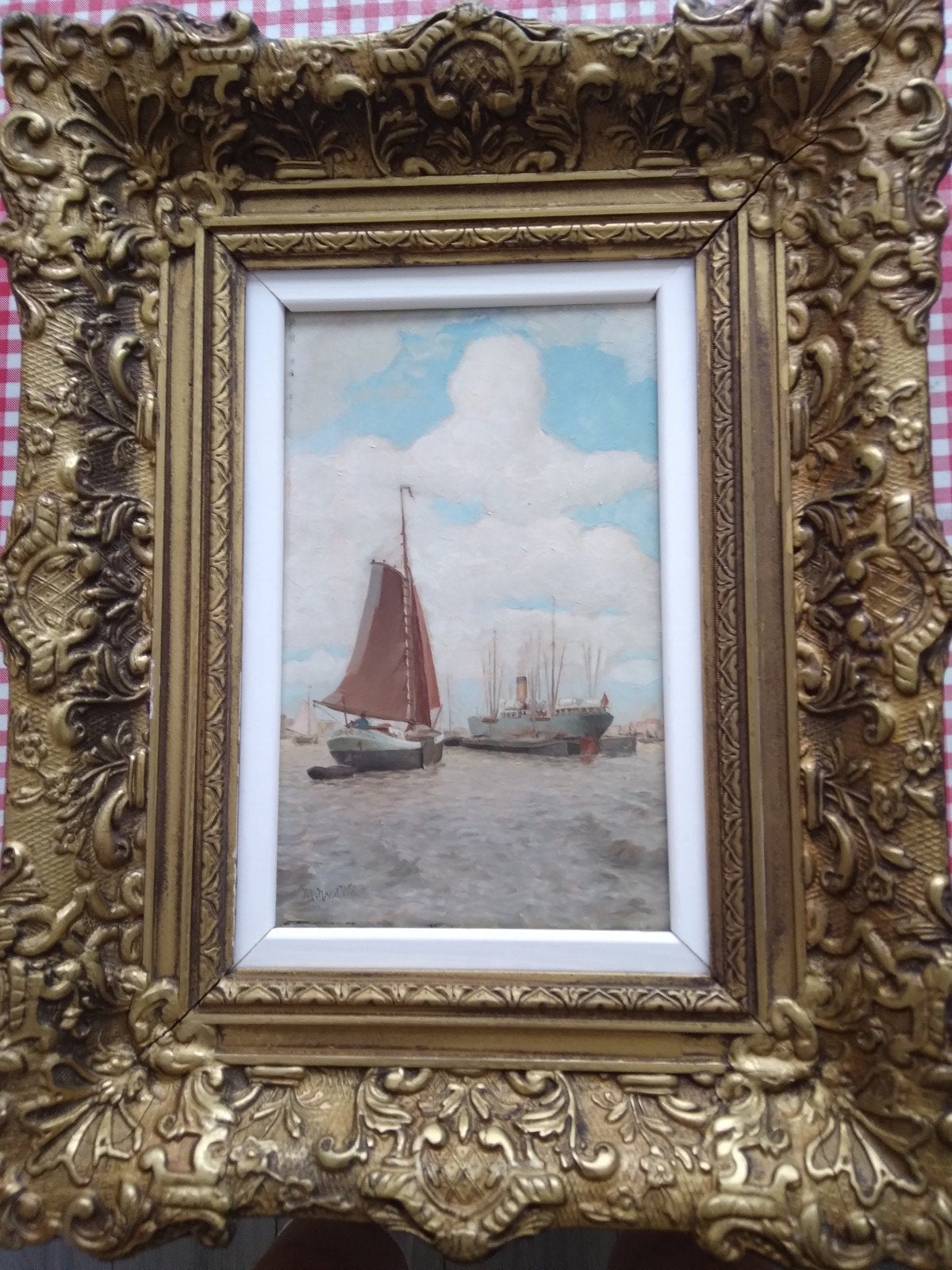 Leuk Havengezicht, Antiek en Kunst, Ophalen of Verzenden, Paneel