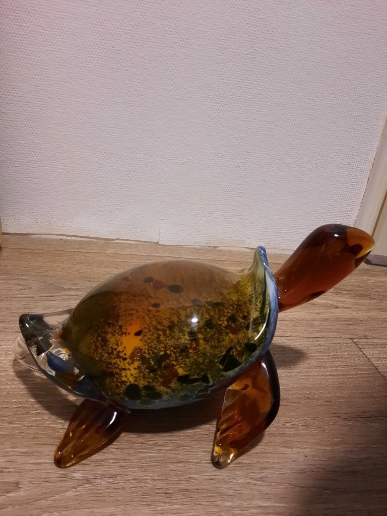 Schitterende glazen schildpad van Vetro glass art, Ophalen of Verzenden, Nieuw, Dier