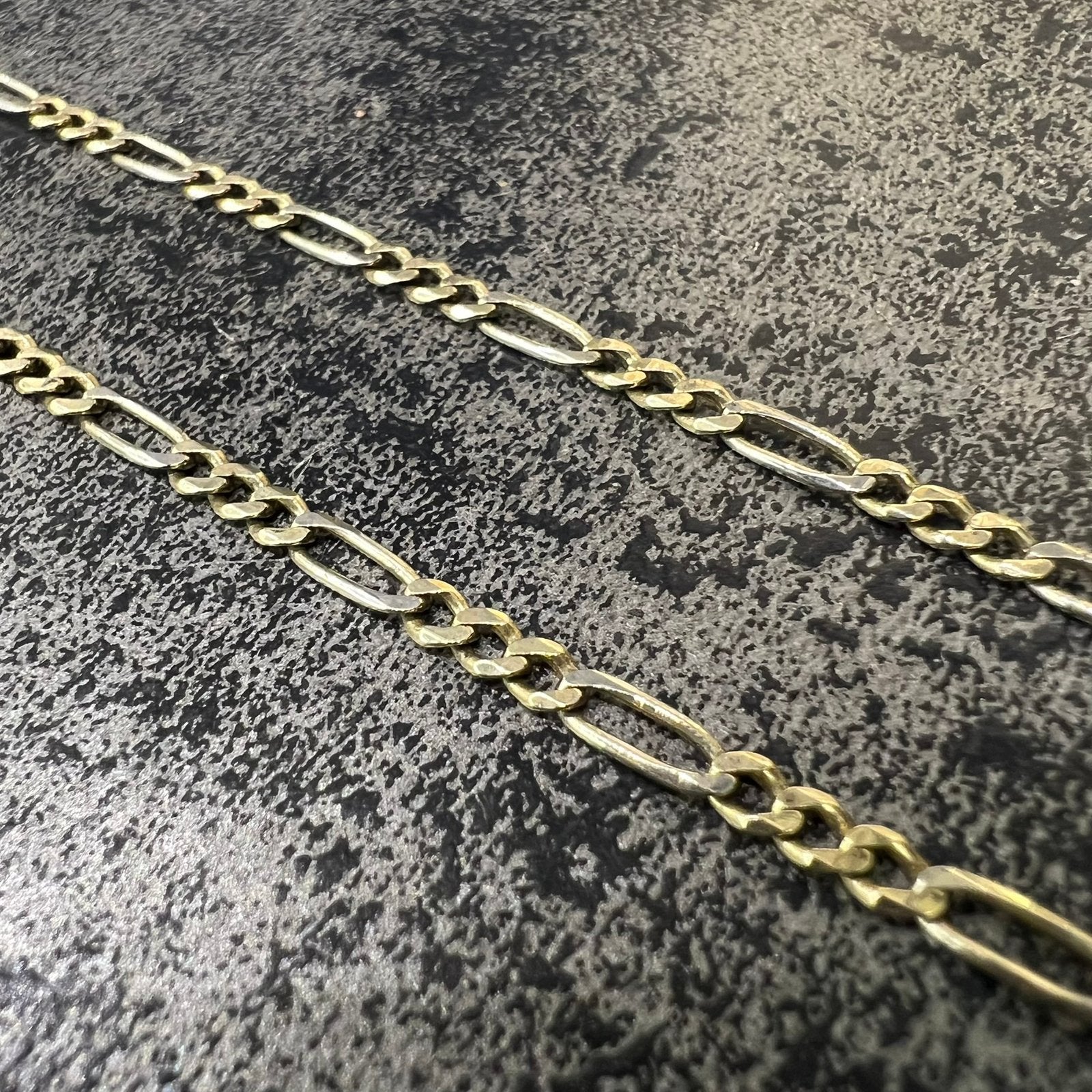 14k gouden figaro ketting massief schakel, Sieraden, Tassen en Uiterlijk, Kettingen, Ophalen of Verzenden, Zo goed als nieuw, Goud