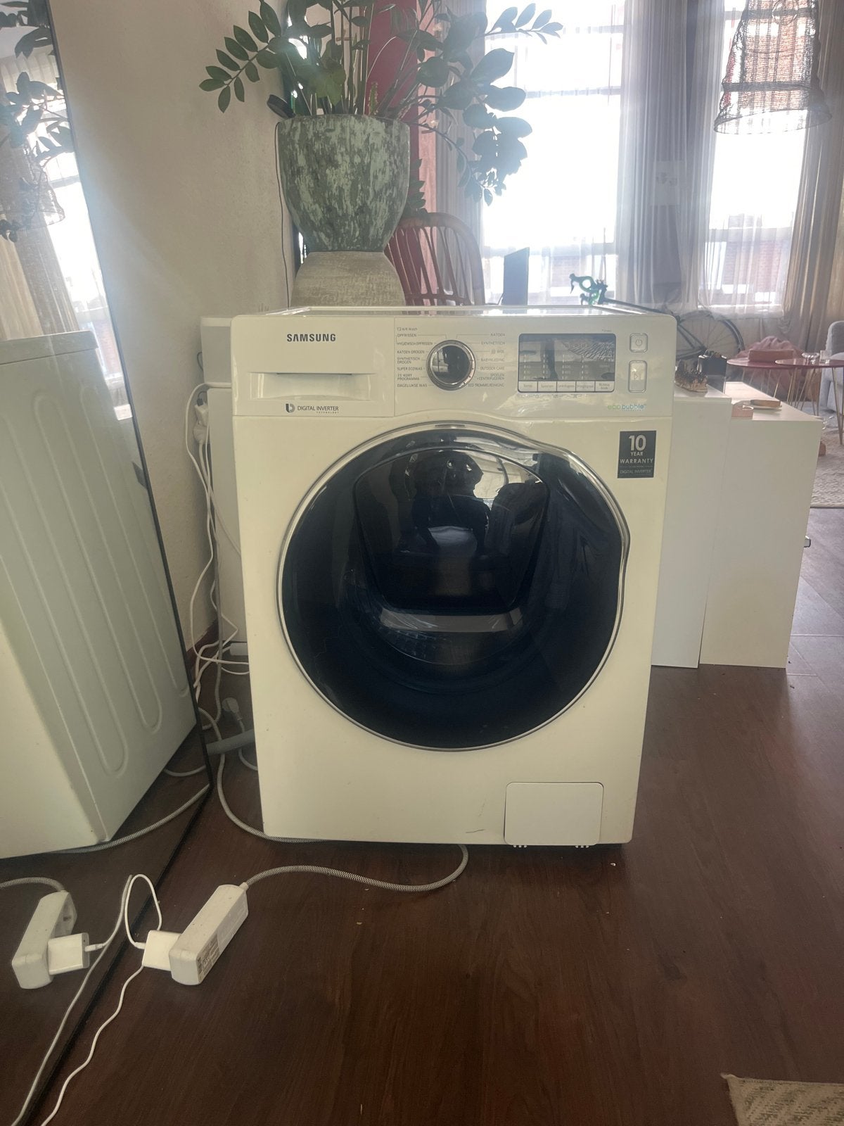 Defecte Samsung Eco Bubble wasdroogcombinatie (gratis), Witgoed en Apparatuur, 6 tot 8 kg, Ophalen, Niet werkend, 85 tot 90 cm