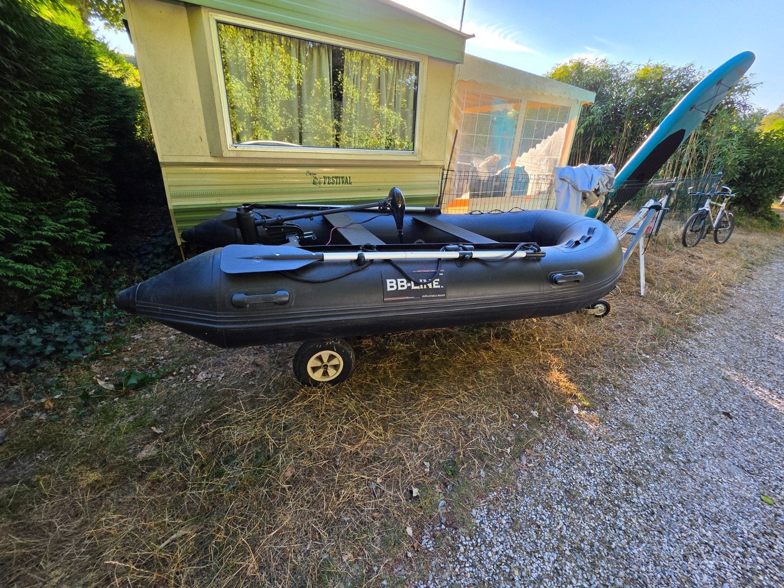 BB-Line heavv duty rubberboot met Fox 65 lb Electric Outboa, Ophalen of Verzenden, Gebruikt