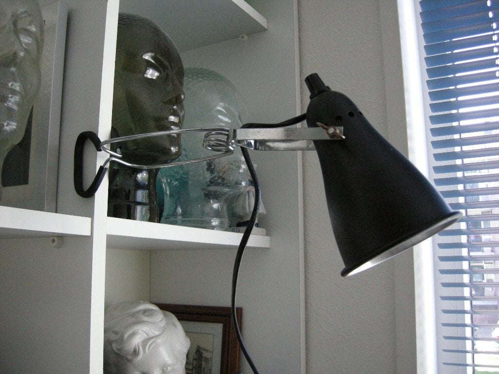 Lamp met klem knijplamp Ikea vintage - zgan, Ophalen, Zo goed als nieuw