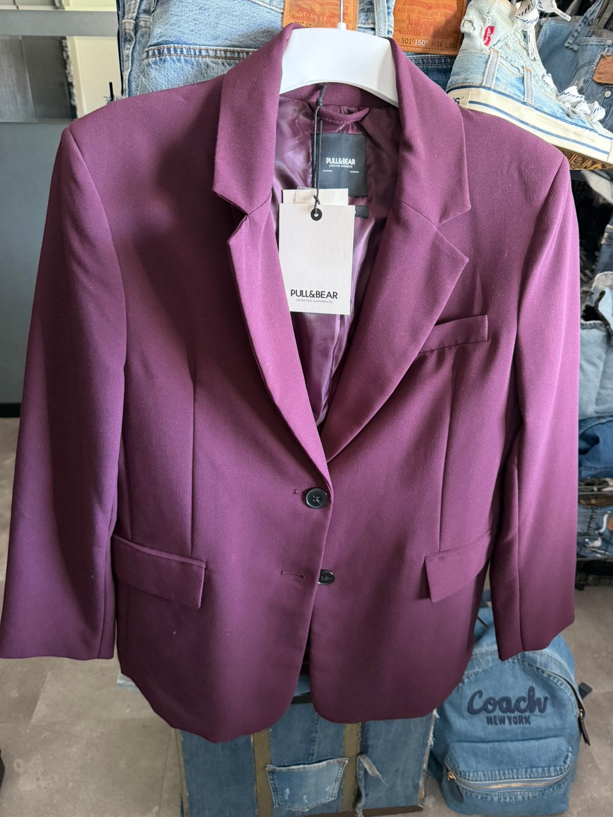Blazer nieuw maat S bordeaux paars, Paars, Nieuw, Ophalen of Verzenden, Jasje