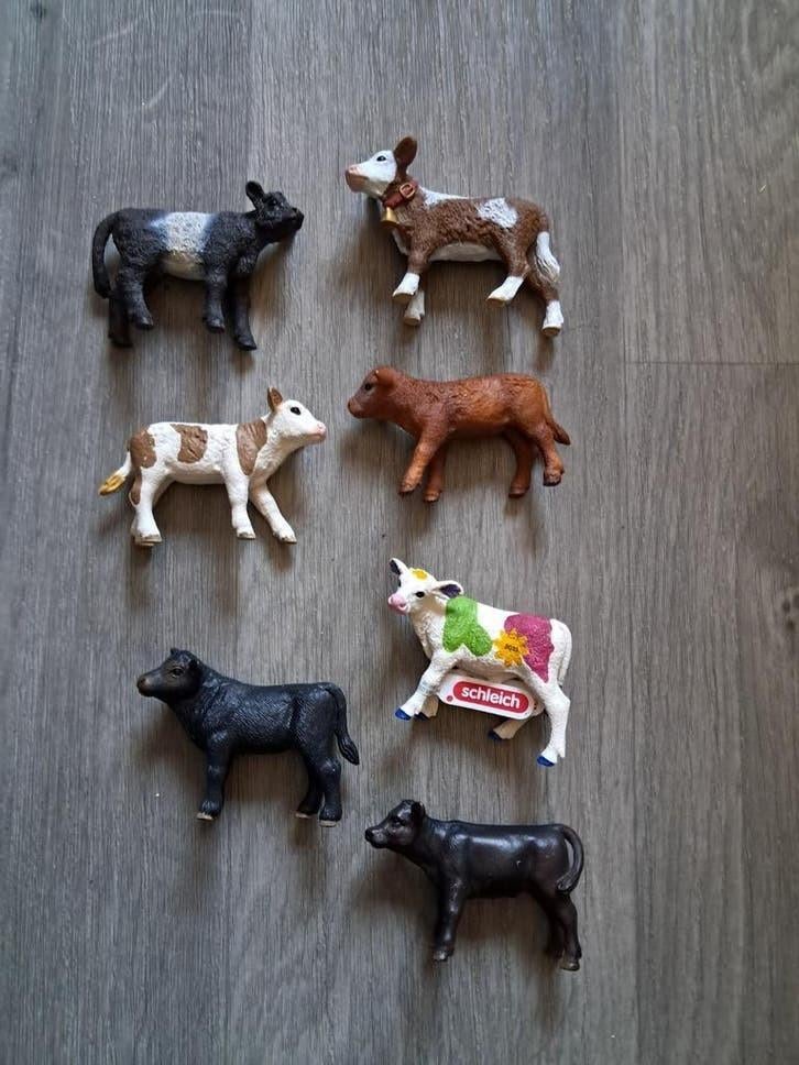 6 Schleich kalveren - Diverse modellen, Kinderen en Baby's, Speelgoed | Overig, Zo goed als nieuw, Jongen of Meisje, Ophalen of Verzenden