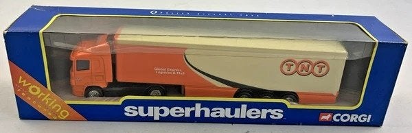 Corgi Superhaulers vrachtwagen Scania box trailer TNT metaal, Coolsingel 104, 3011 AG Rotterdam, Netherlands, Verzenden, Groter dan 1:32