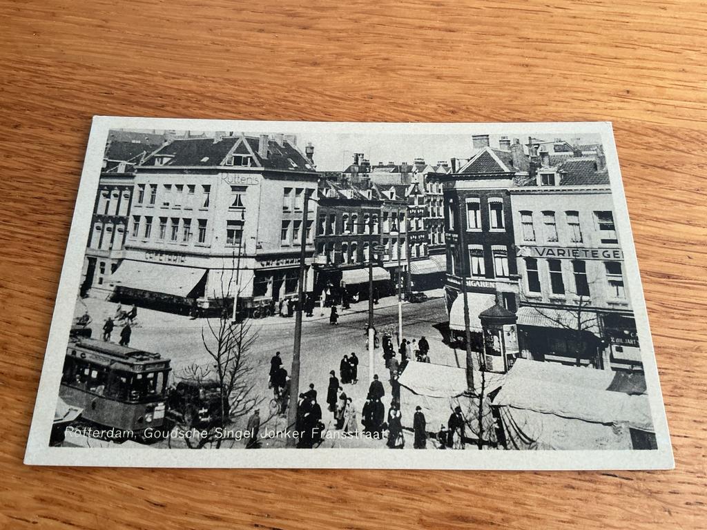 E69 Rotterdam Goudschesingel Jonker Fransstraat tram, Verzamelen, Ansichtkaarten | Nederland, Ophalen of Verzenden