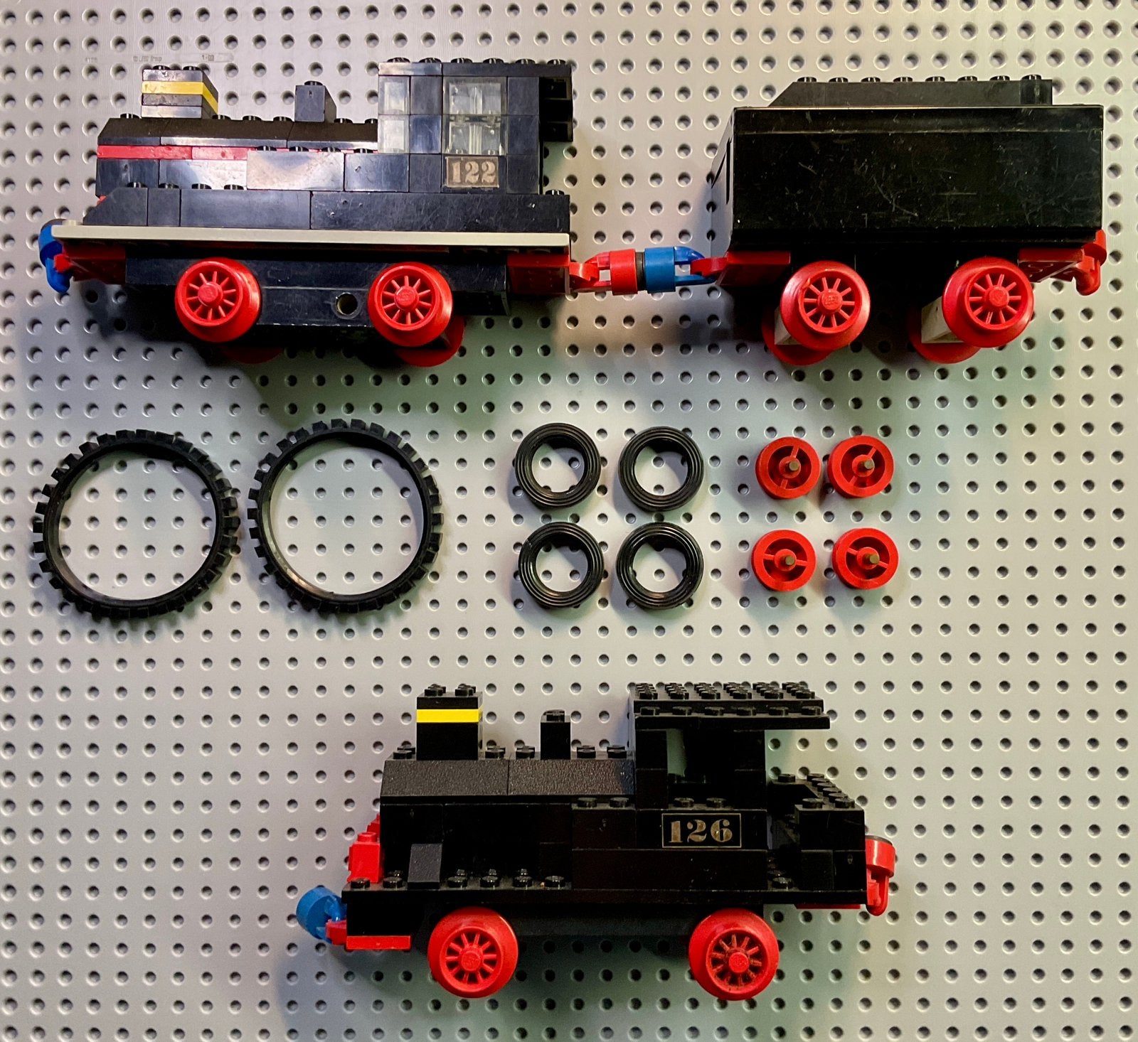 Lego treinen 122 + 126, Kinderen en Baby's, Ophalen, Zo goed als nieuw