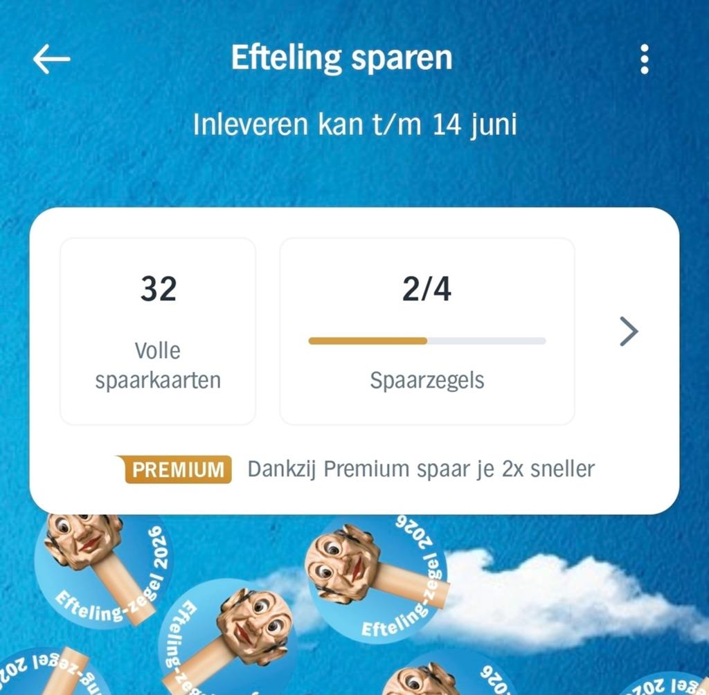 32 Volle digitale spaarkaarten AH Efteling, Tickets en Kaartjes