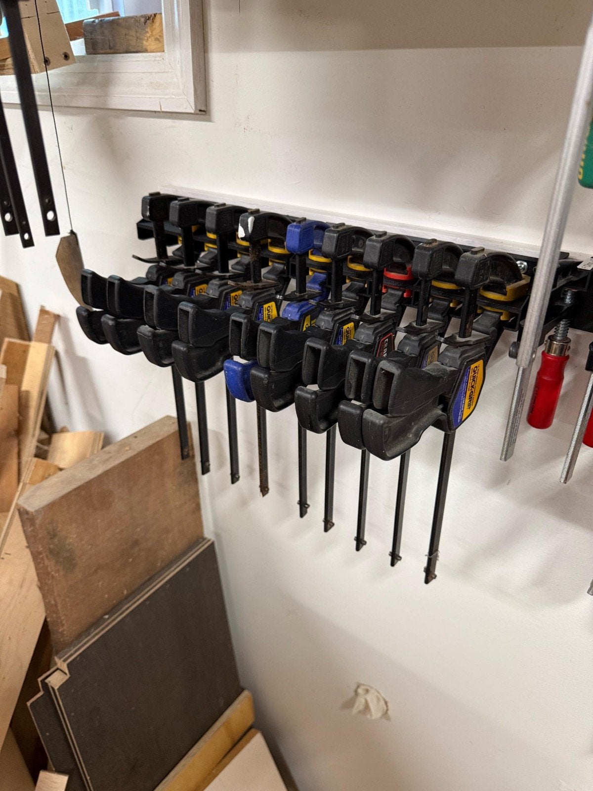 Irwin Quick-Grip wandhouder voor 5 lijmklemmen, Ophalen of Verzenden