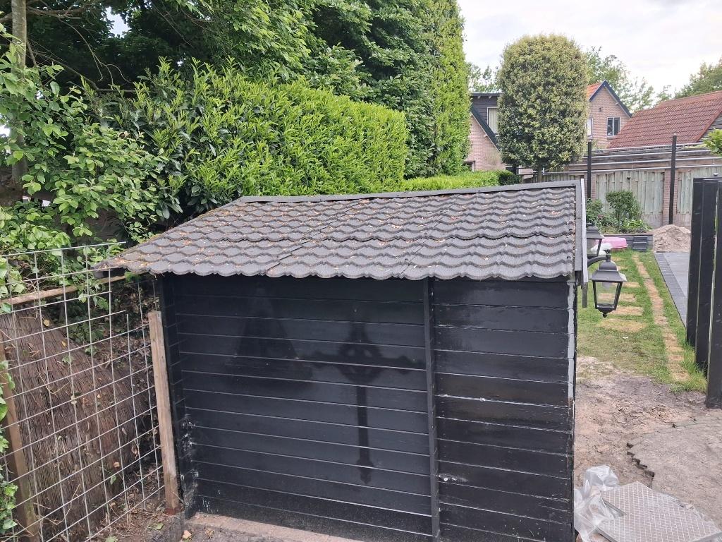 Dakpanplaten, Doe-het-zelf en Verbouw, Dakpannen en Dakbedekking, Gebruikt, Zwart, 5 tot 10 m², Metaal