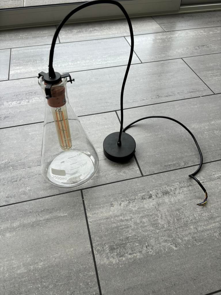Gkazen hanglamp 30 cm hoog, Ophalen of Verzenden, Zo goed als nieuw