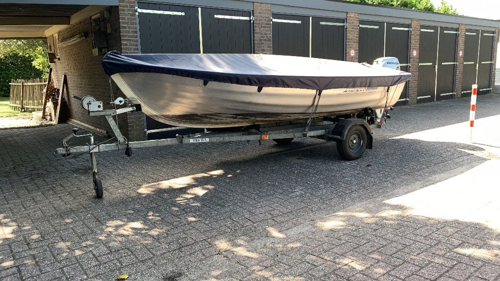 Te koop visboot (of toerboot), Linder 440 fishing, Watersport en Boten, Ophalen, Gebruikt, Tot 10 pk, Viertaktmotor