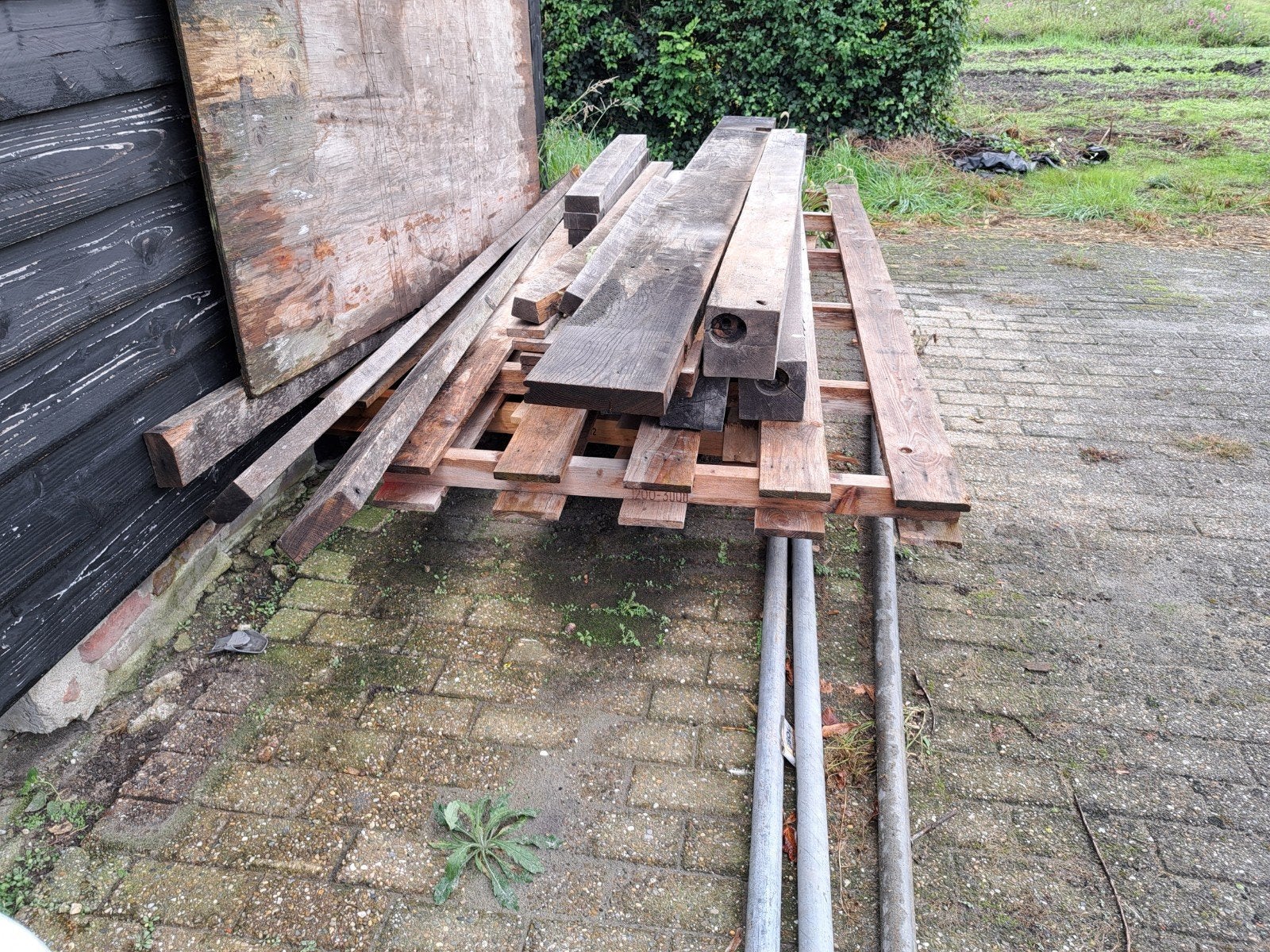eiken hout., Ophalen, Eiken, 50 mm of meer, Balk