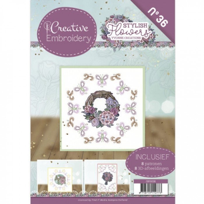 Creative Embroidery Stylish Flowers Yvonne Creations CB10036, ., Overige typen, Nieuw, Ophalen of Verzenden