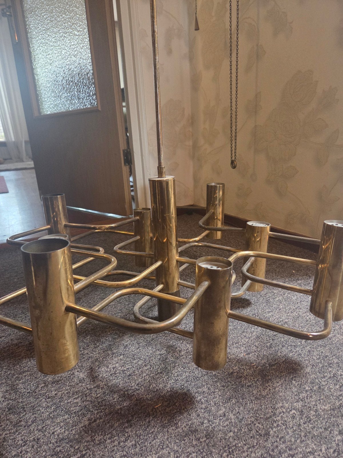 Boulanger Vintage Kroonluchter - Design Hanglamp, Ophalen of Verzenden, Zo goed als nieuw, Metaal, Vintage, Design