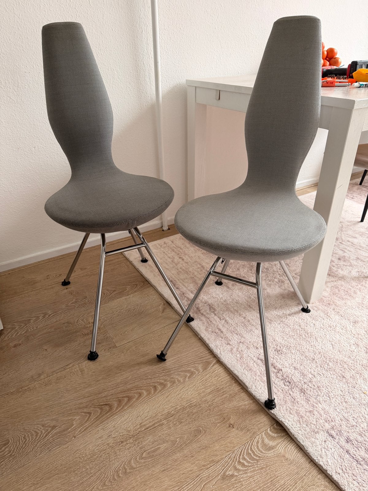 Originele stokke date eetkamerstoel of bureau stoel, Ophalen, Zo goed als nieuw, Grijs