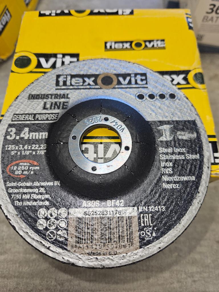 Doosje 10 st. Flexovit slijp afbraamschijven, Doe-het-zelf en Verbouw, Ophalen of Verzenden, Nieuw, Minder dan 700 watt, Haakse handslijpmachine