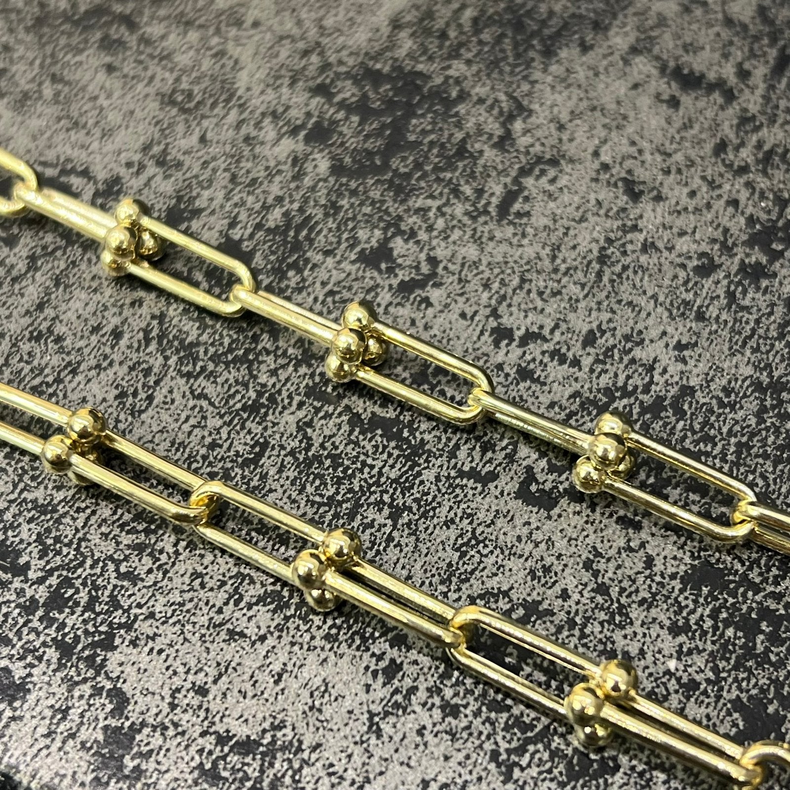 14k gouden ketting prachtig schakel collier, Ophalen of Verzenden