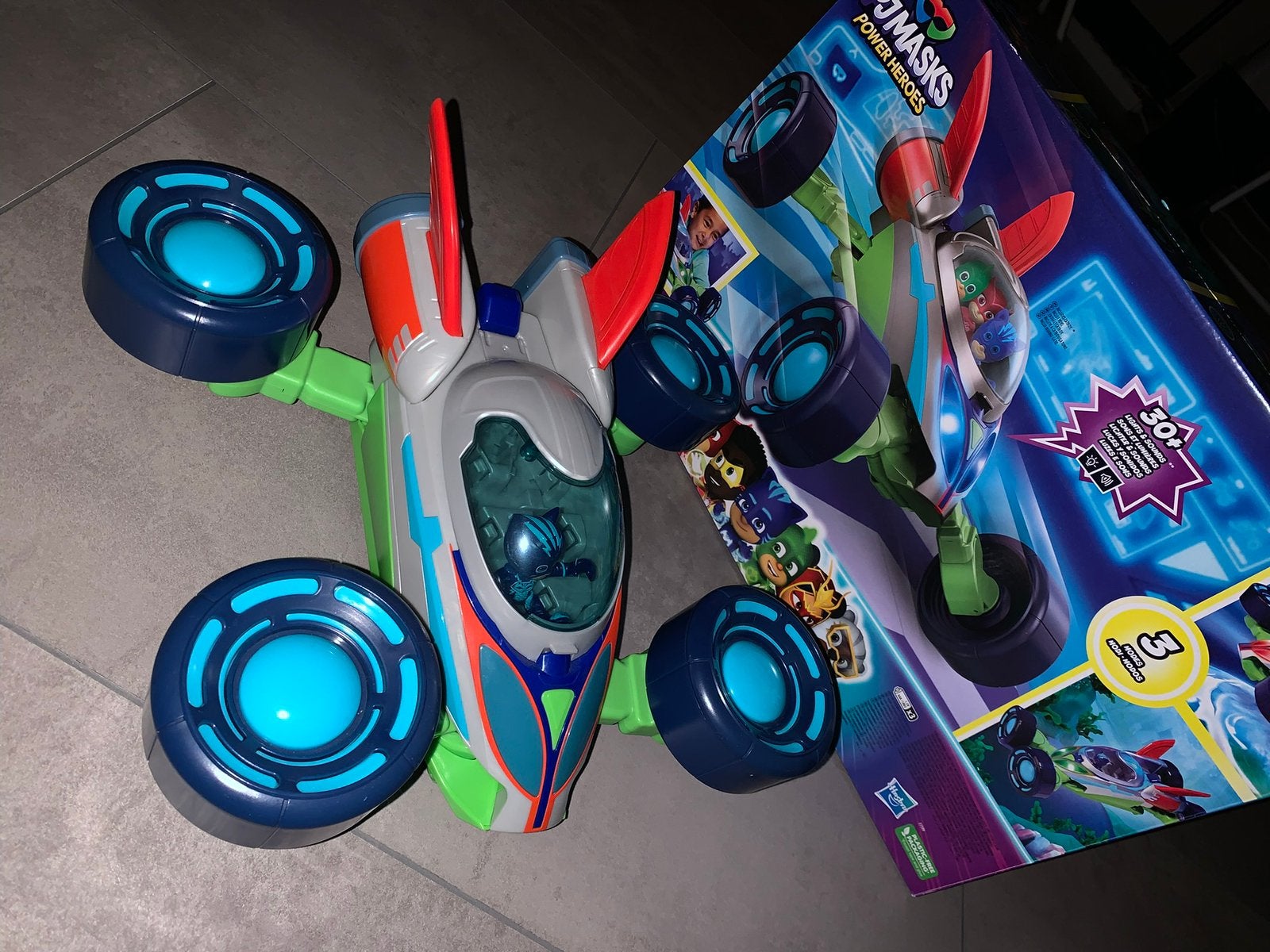 PJ Masks Power Heroes Voertuig met Catboy figuur, Kinderen en Baby's, Ophalen, Zo goed als nieuw