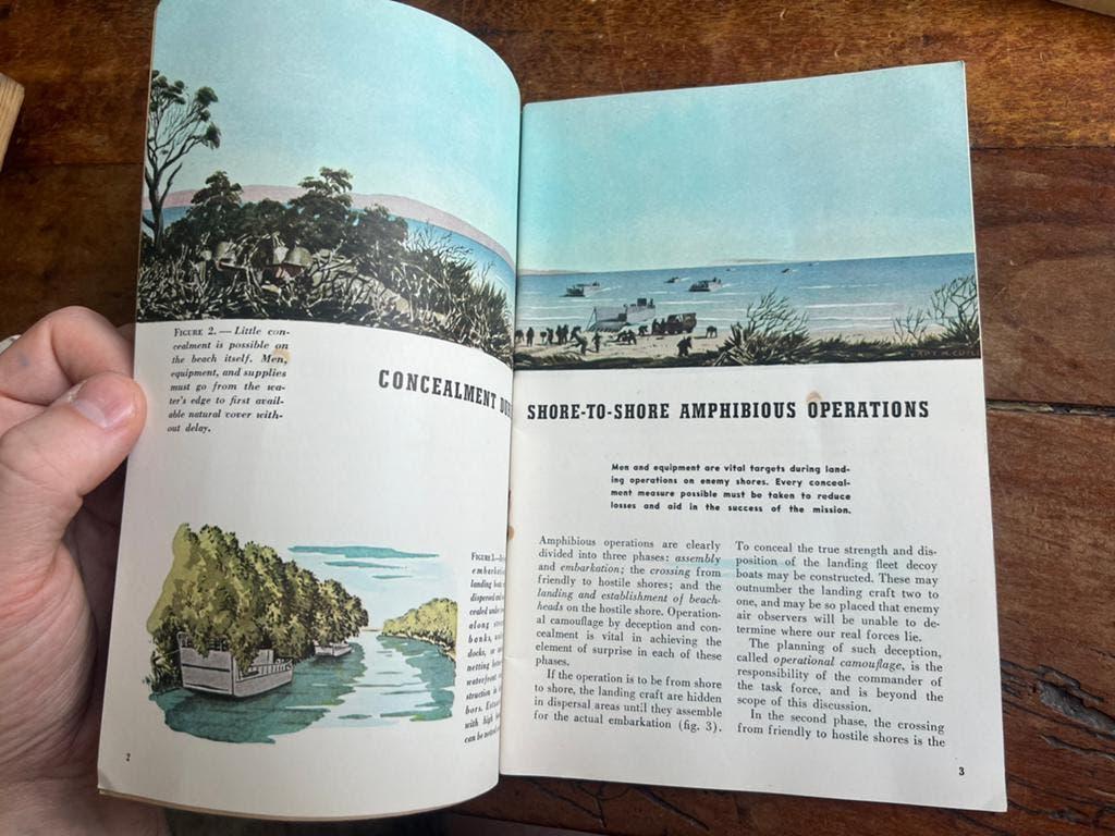 WO2 Amerikaans camouflage voorschrift MG Sniper invasie '43, Verzamelen, Amerika, Verzenden, Boek of Tijdschrift