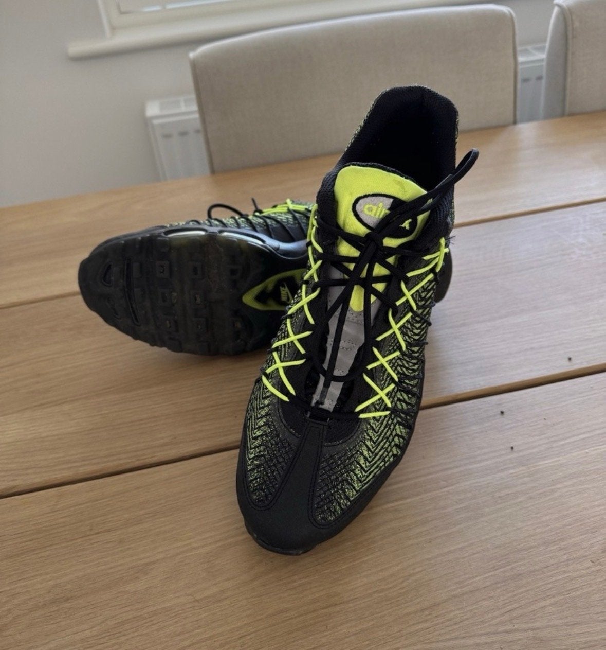 Nike Air Max 95 Ultra Jacquard "Black Volt" sneakers, Zwart, Ophalen of Verzenden, Sneakers of Gympen, Zo goed als nieuw