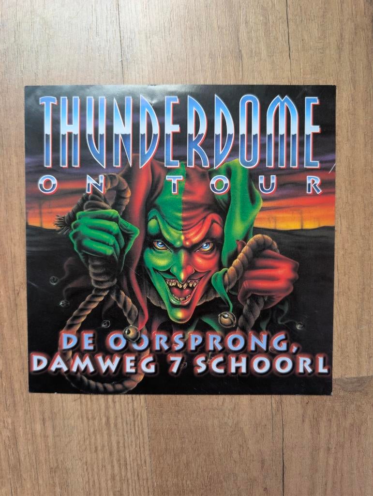 Thunderdome On Tour Flyer - De Oorsprong Schoorldam 1996, Verzamelen, Posters, Gebruikt, A4 of kleiner, Vierkant, Ophalen of Verzenden