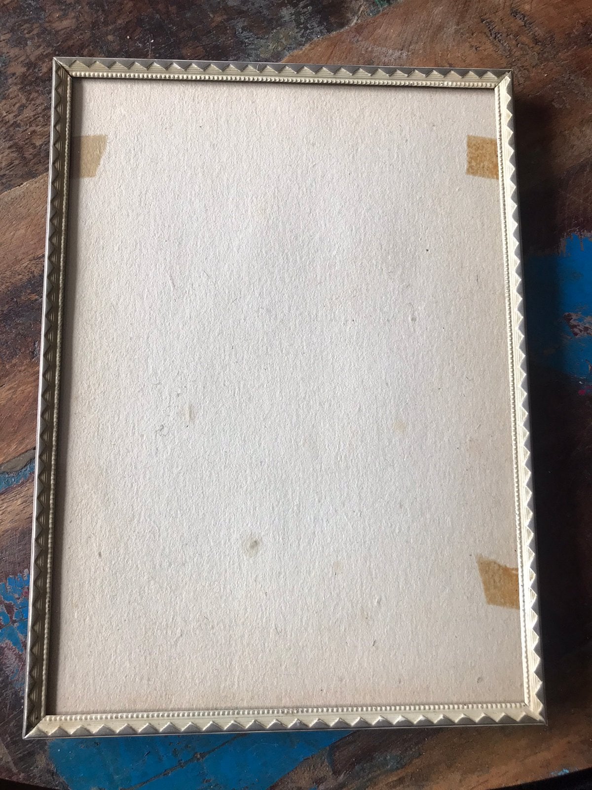 Oud fotolijstje 13 x 18 cm met fraaie lijst , brocante lijst, Ophalen of Verzenden